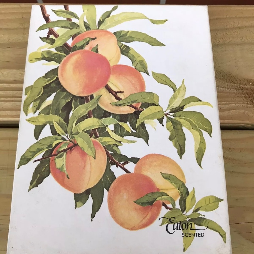 Eaton Eaton’s Peach Tree Scented Stationery Scented Paper Vintage Peaches RARE